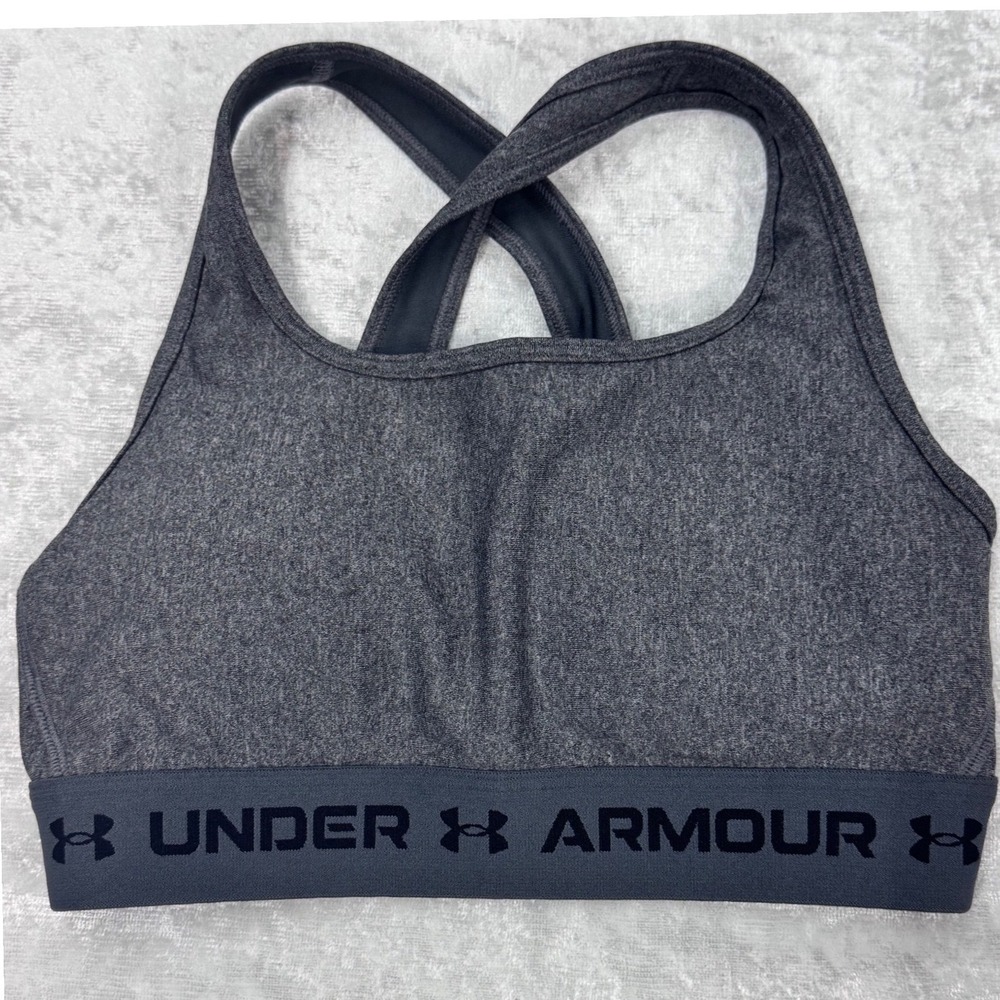Under Armour Sports Bra Women Small Gray Excellent